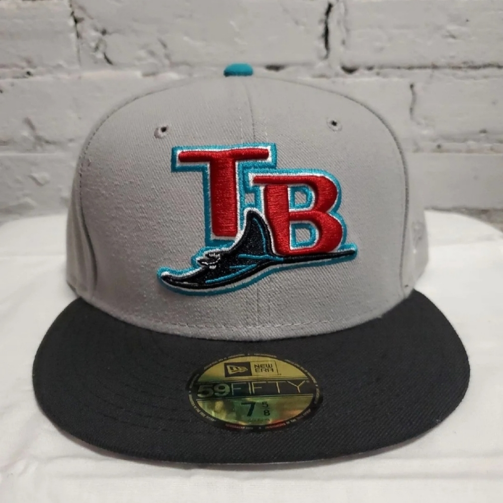New Era 59Fifty Fitted Hat Tampa Bay Devil Ray's Size 7 5/8